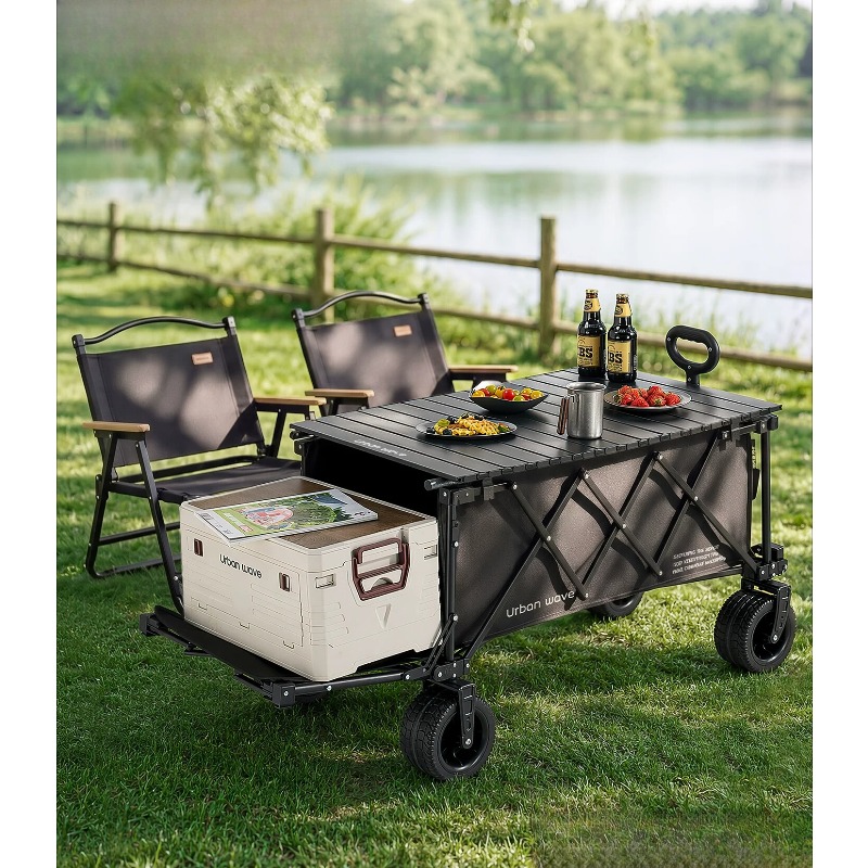 折りたたみ式キャンプワゴン、屋外用、コンパクトに収納可能、リ - Outdoor Furniture Metal のレビューと価格